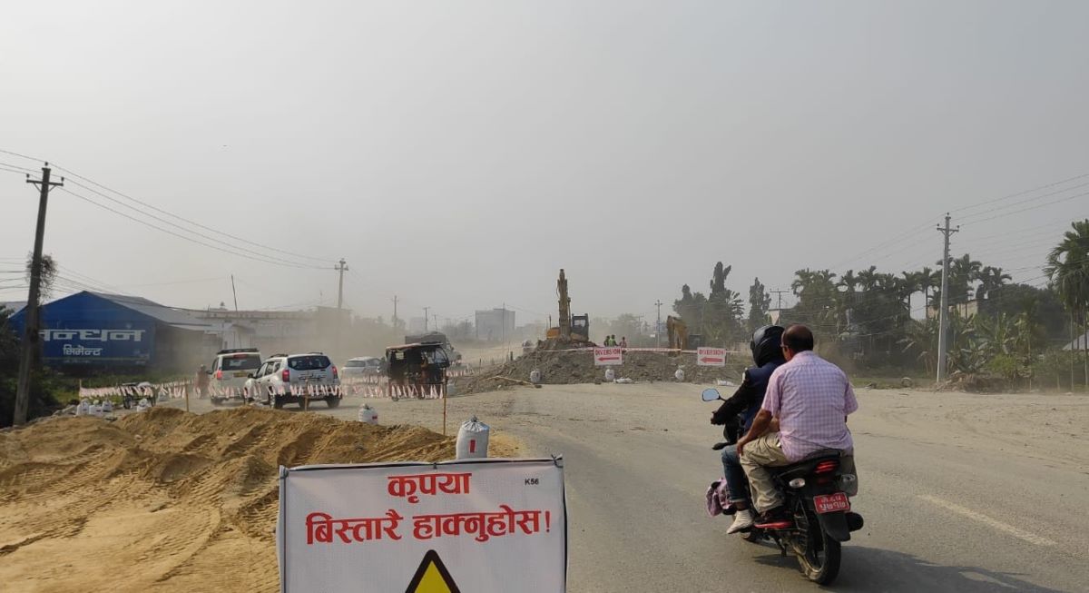एशियाली राजमार्ग स्तरोन्नति : १७ महिनाको काम १५ % मात्र !